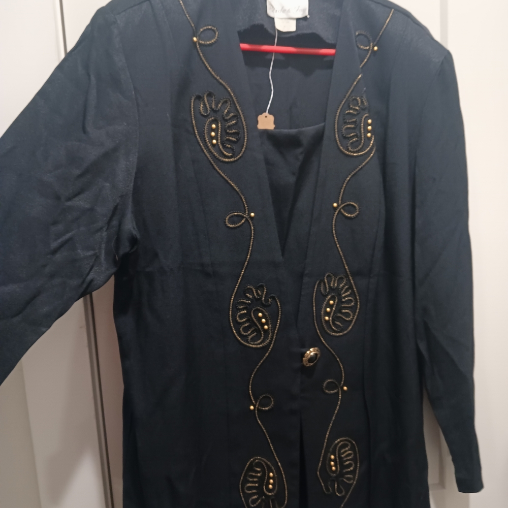 Pride & Joy Brand Elegant Black Embroidered Women's Blazer